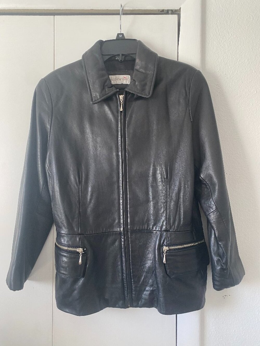Jones New York Black Leather Jacket